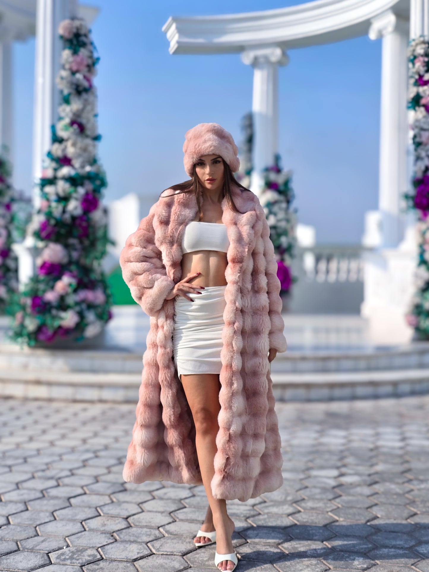 rose glow Bundle Coat + Free Hat