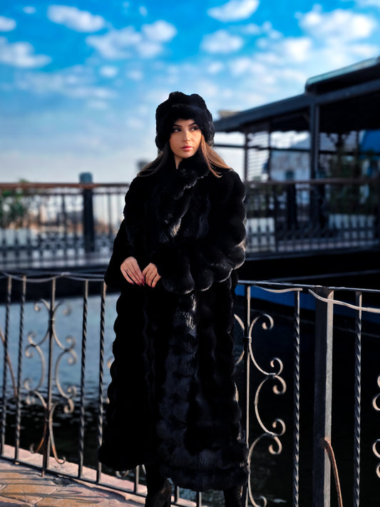 noir elegance Bundle Coat + Free Hat