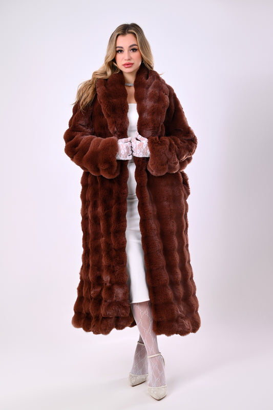 Chestnut Rabbit_Bundle Coat + Free Hat