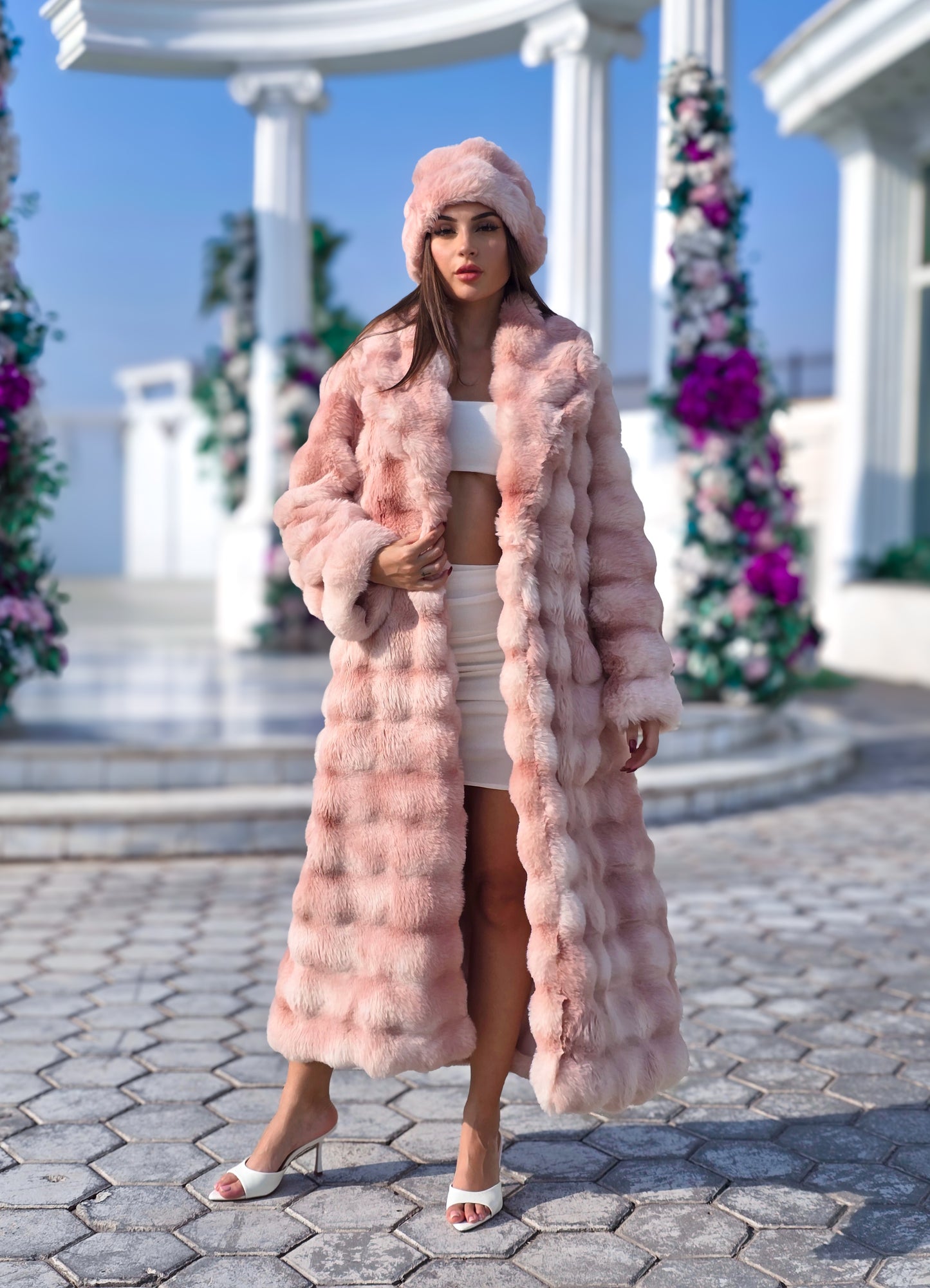 rose glow Bundle Coat + Free Hat
