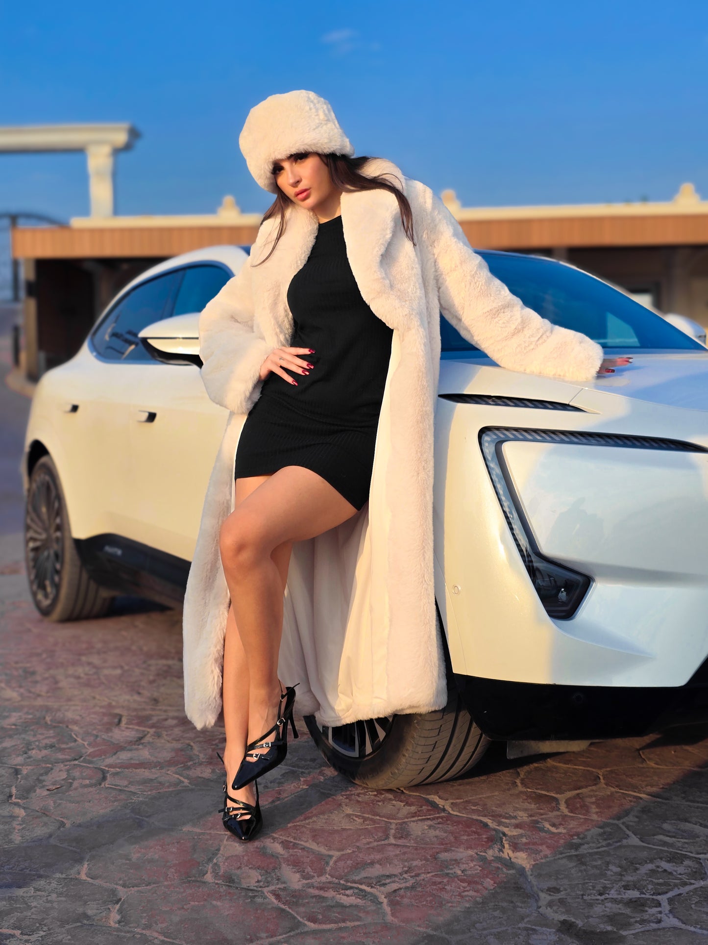 Cream Elegance Bundle Coat + Free Hat