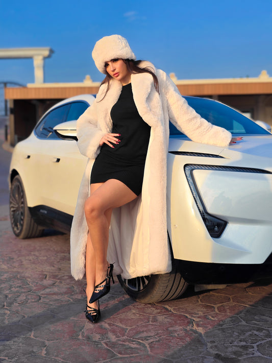 Cream Elegance Bundle Coat + Free Hat