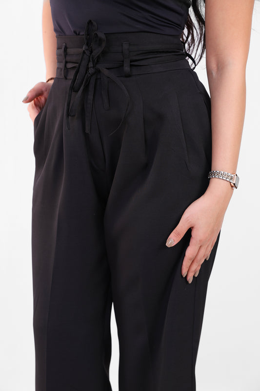 Sagloria Rosalyn Flow Pants – Black Elegance