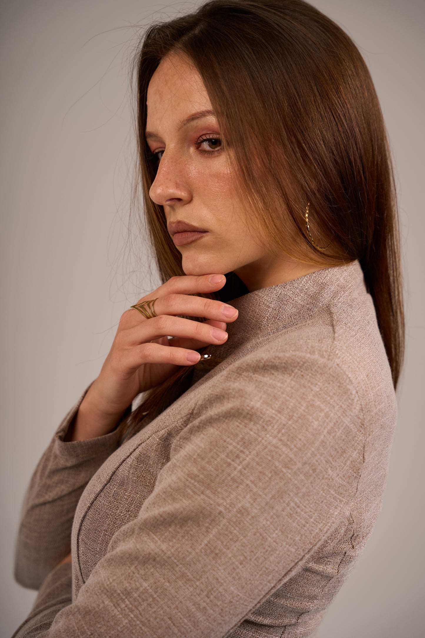 Solène Café Beige with long sleeves