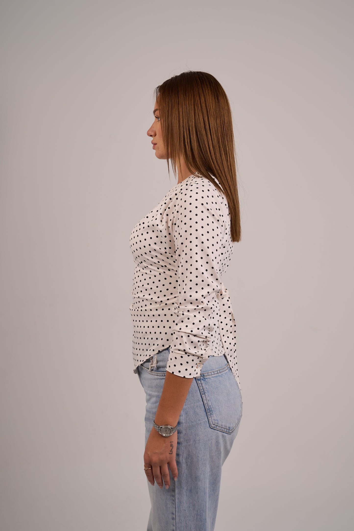 Élise Polka Dot Long Sleeve