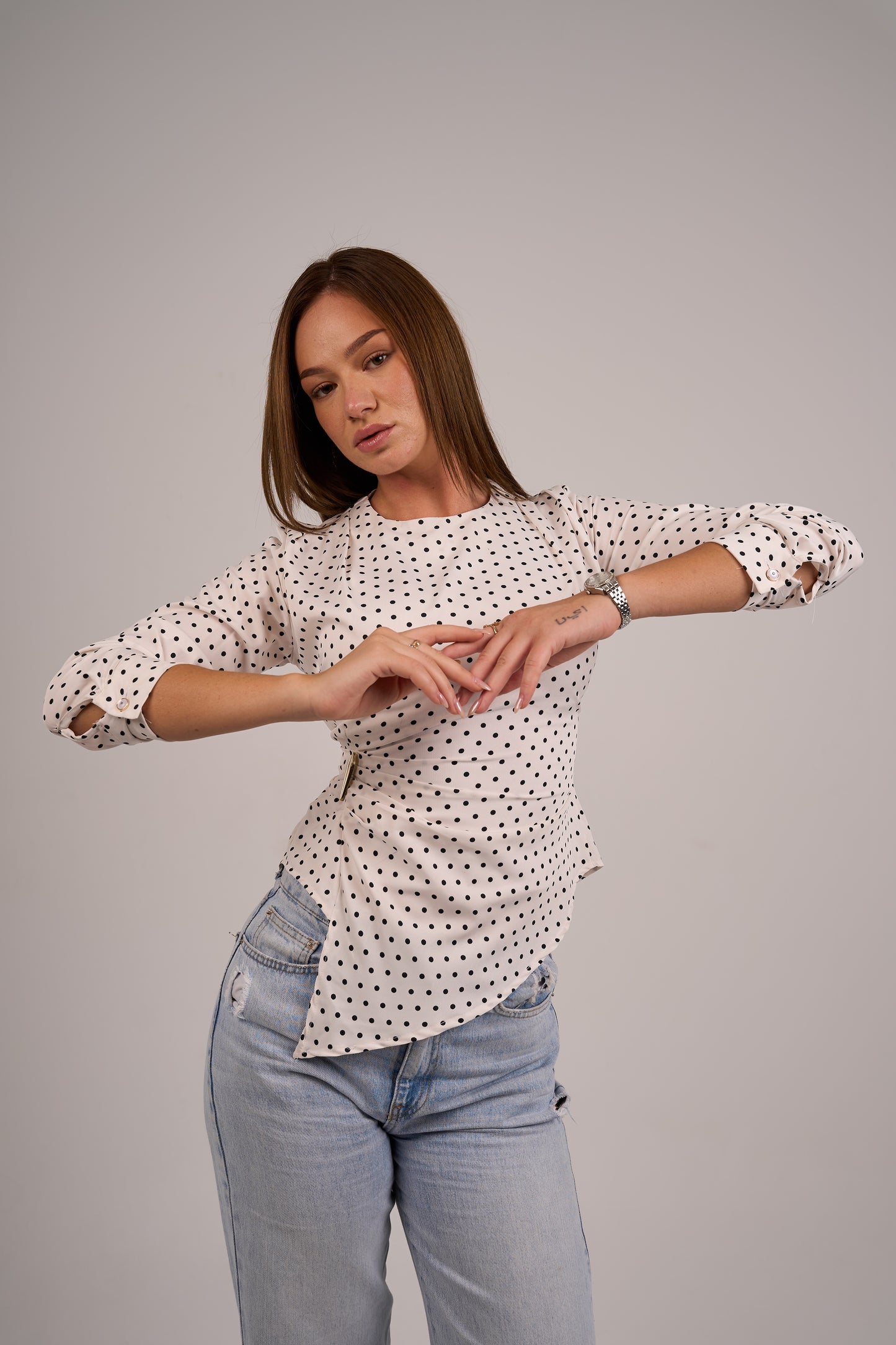 Élise Polka Dot Long Sleeve