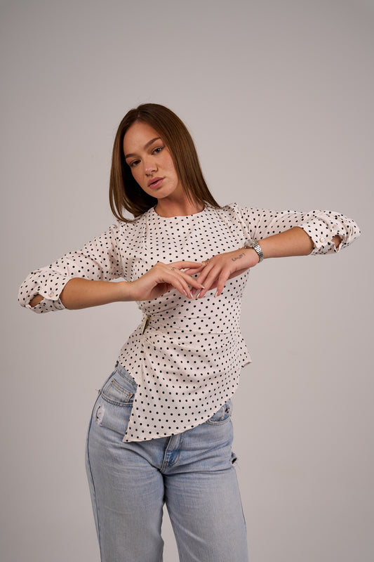 Élise Polka Dot Long Sleeve
