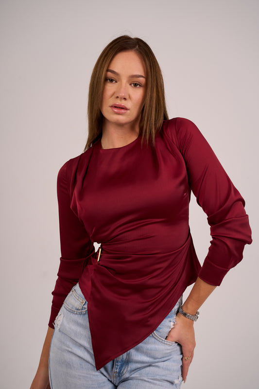 Élise Burgundy Long Sleeve